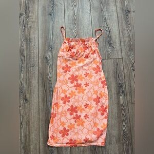 ASOS Hawaiian Summer Beacy Peachy Floral Mini Dress - Size US 4